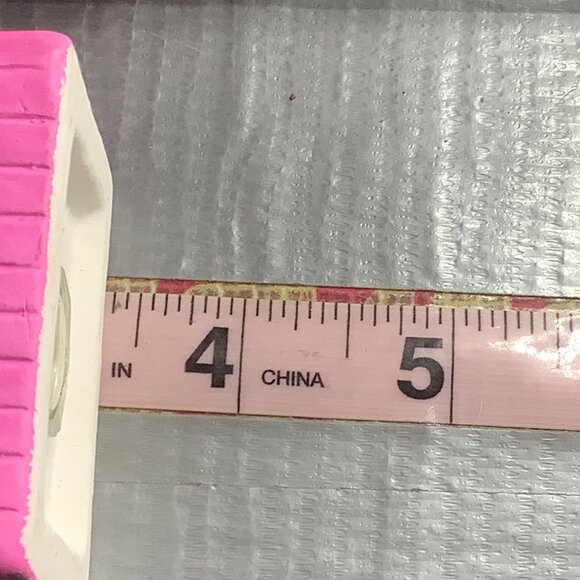 Vtg Earthenware House Salt Pepper Shakers Neon Bright Colors Unused In Box 1988 - Picture 10 of 10